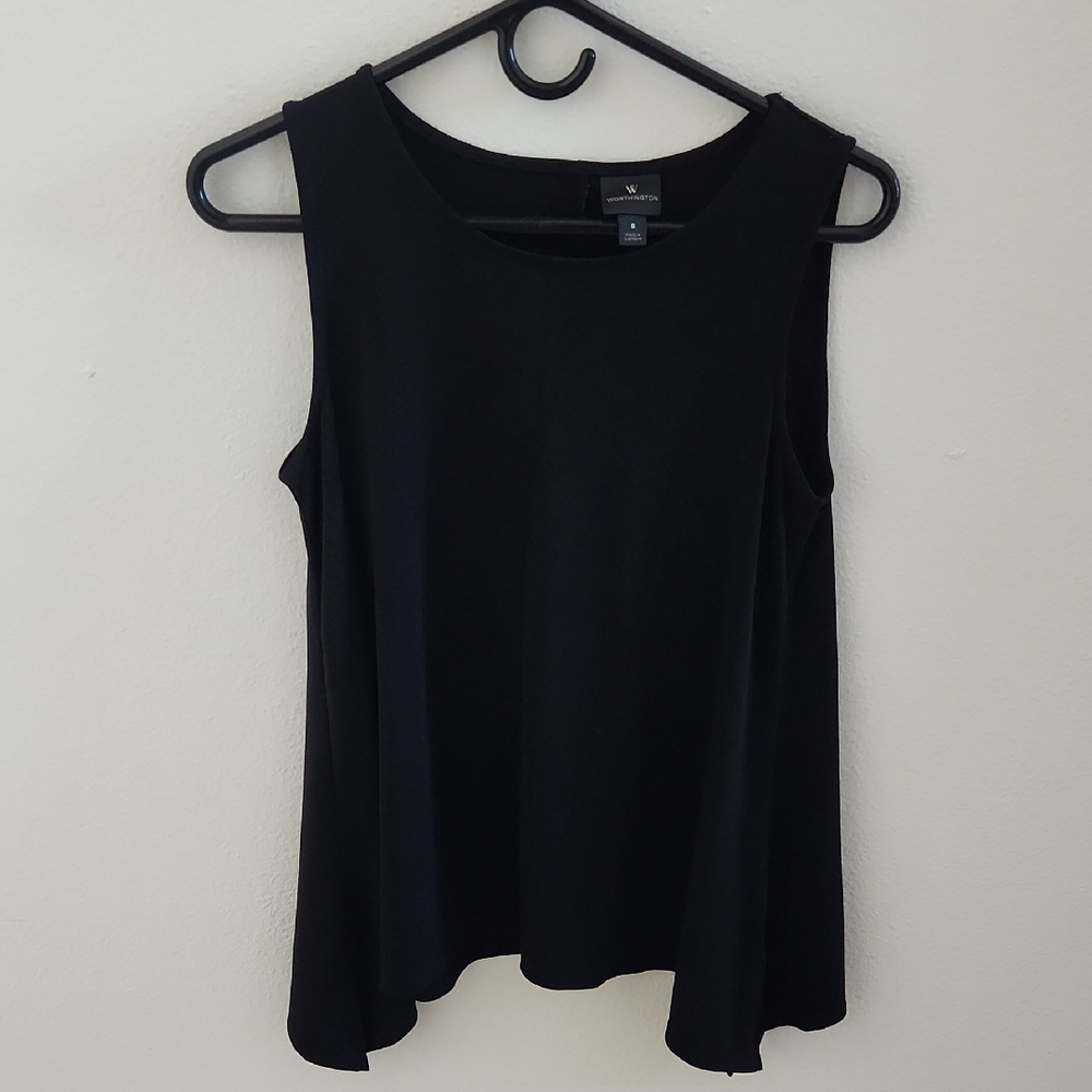 Worthington Black Sleeveless Tank Top